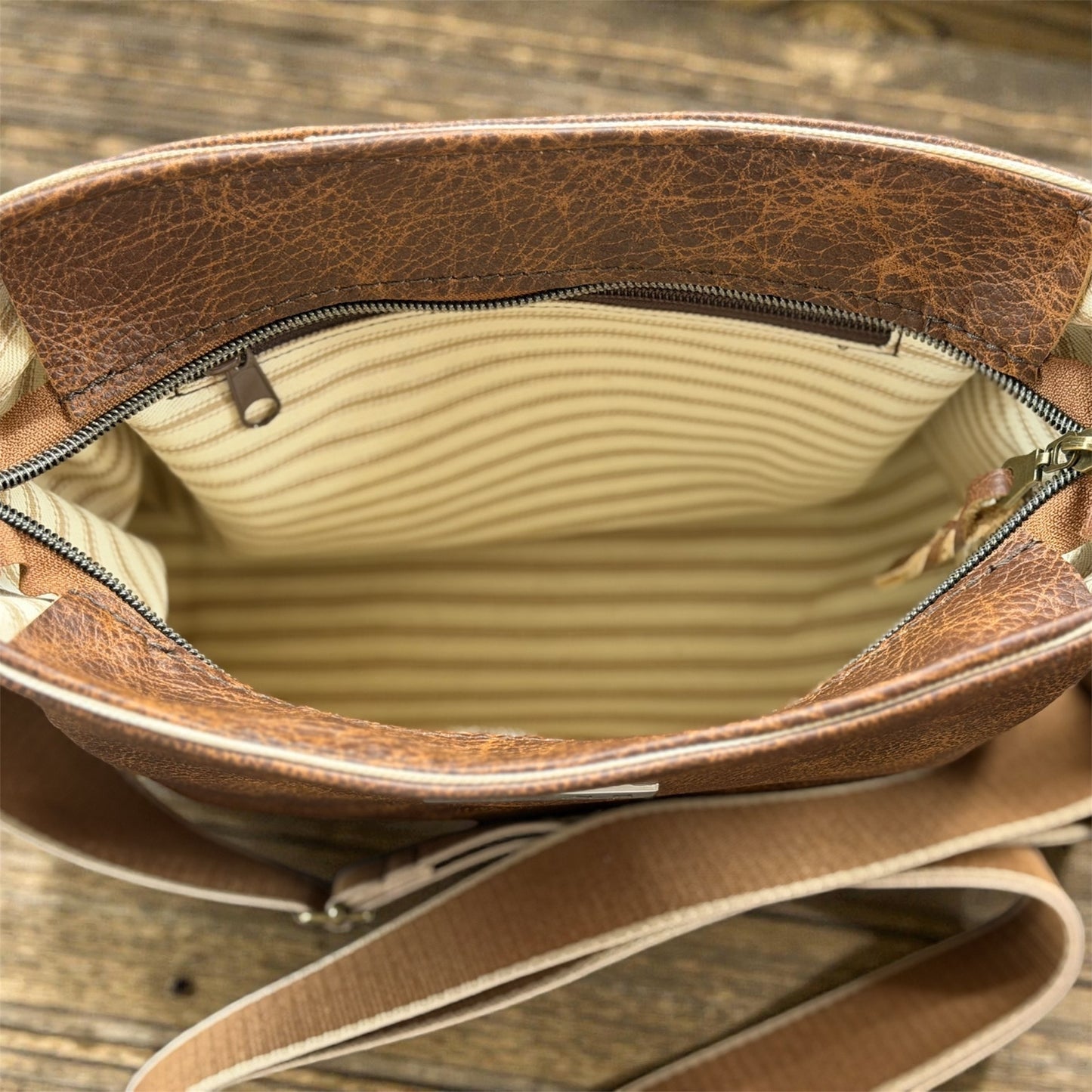 Medium Brown bag with Crossbody strap